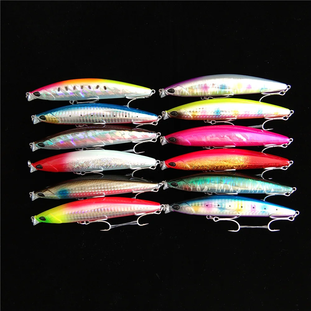 PROD 1005002239638525 TSURINOYA 12pcs Shallow Range Floating Minnow
DW95 118mm 19g Long Casting Seabass Jerkbait Saltwater Big Hard Bait
Wobbler