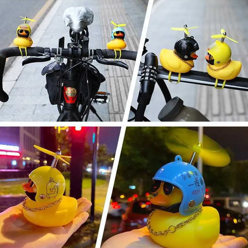 Bicycle Small Yellow Bike Duck Bicycle Bell Yellow Airscrew Helmet