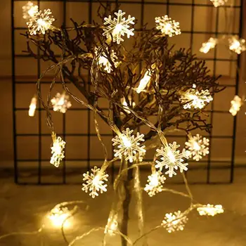

LumiParty 3M/6M 20LEDs/ 40LEDs Snowflower Shape String Lights Decoration for Christmas Tree Battery Powered