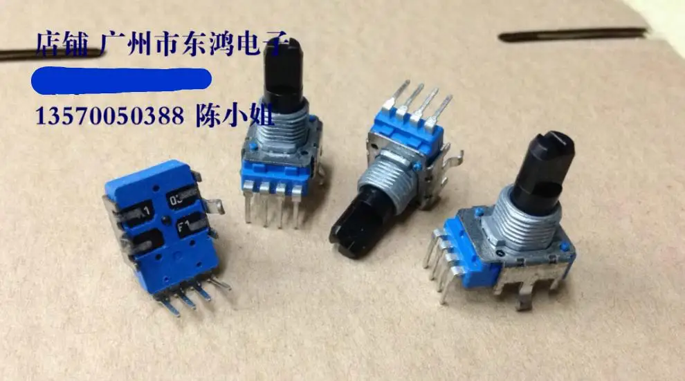 

2PCS/LOT Imported ALPS brand, RK14 potentiometer, B10K with middle axis, long thread, 15mm thread, 4 rows of feet