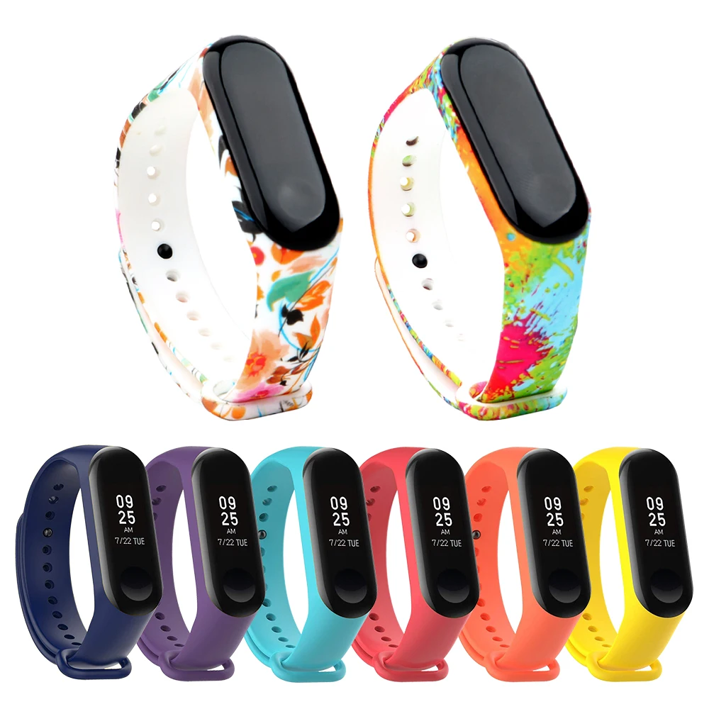 

Silicone Watch Band for mi Band 3 Strap Smart Wristband Replacement for mi Band 4 Bracelet for for Xiaomi MI Band Accessory