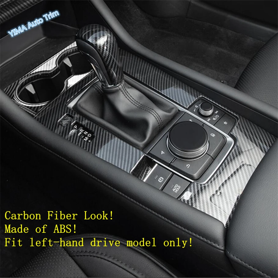Real Carbon Fiber Inner Gear Shift Box Panel Cover Trim For Audi A6 C8 2019