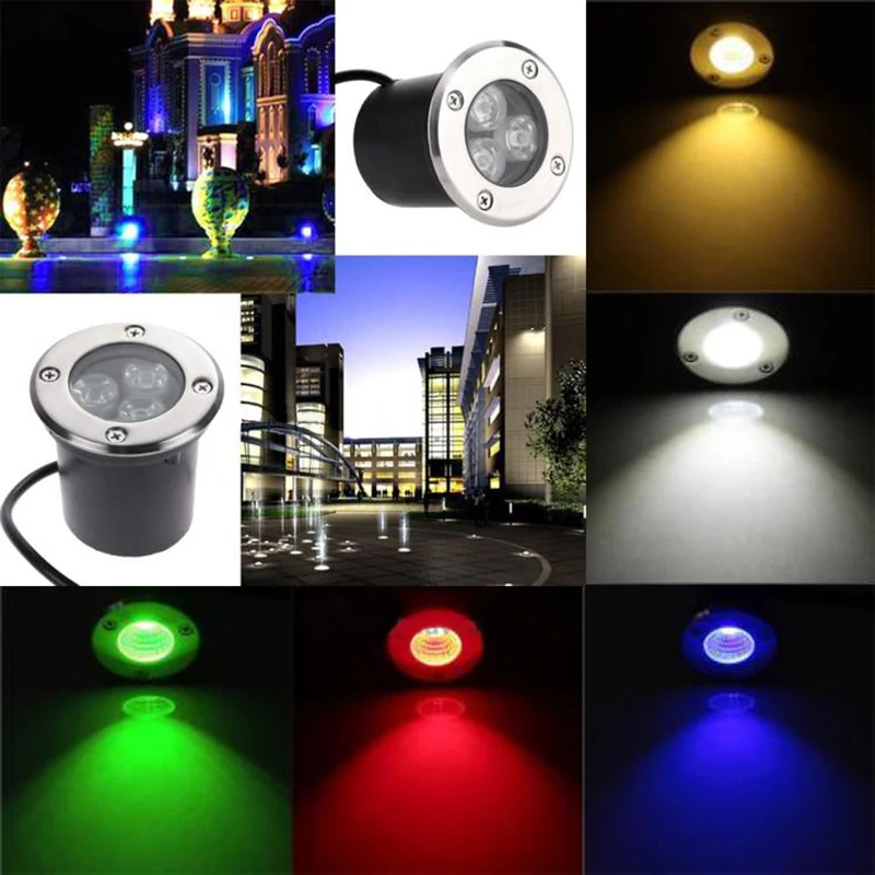 3W COB Buried Lamp LED Underground Pathway Garden Square Light IP67 Waterproof Home Garden Supplies