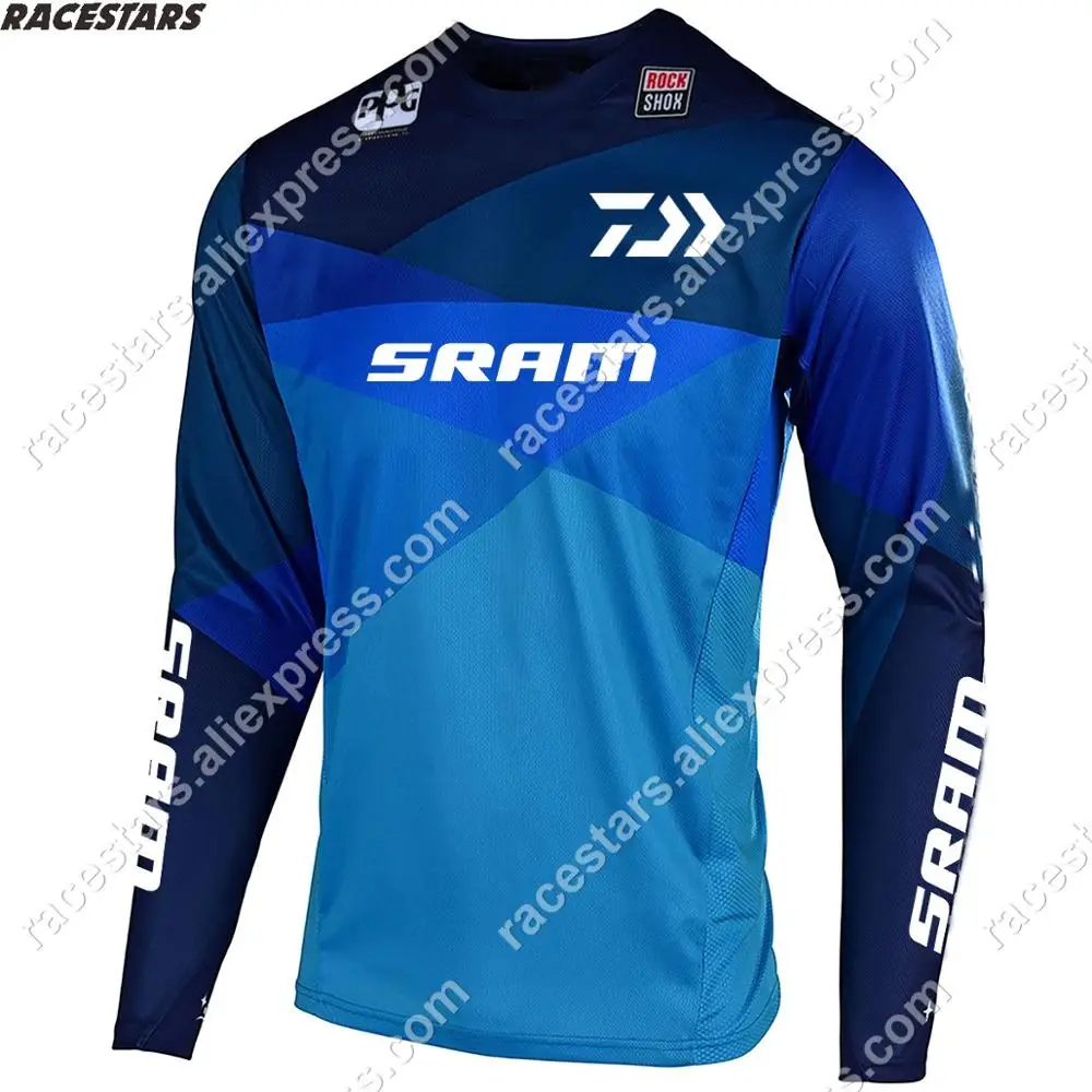 Быстросохнущая футболка с длинным рукавом для гонок на мотоциклах SRAM, Мужская командная одежда для мотоциклистов Crossmax, одежда для езды на велосипеде - Цвет: 12