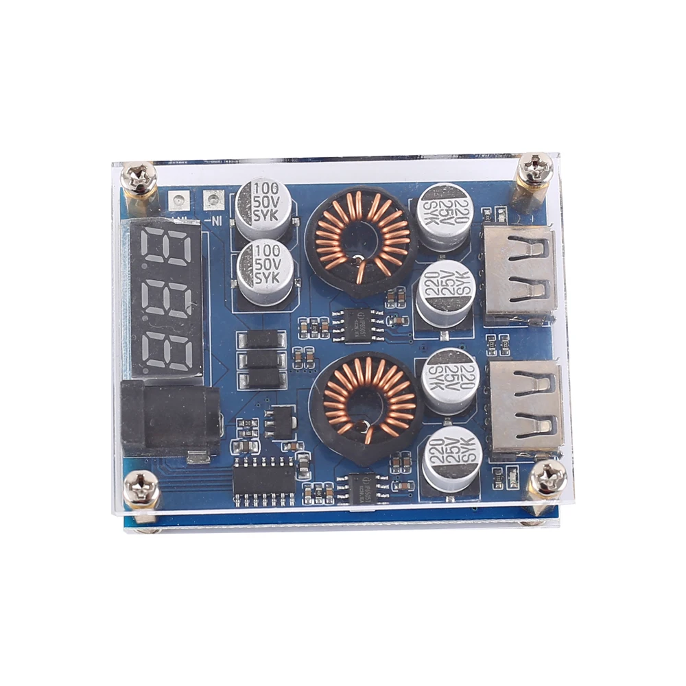 DC-DC Шаг вниз Питание модуль 5V 5A 2-х канальный USB QC2.0 3,0 SCP AFC светодиодный цифровой Дисплей понижающий преобразователь 2USB для умного дома