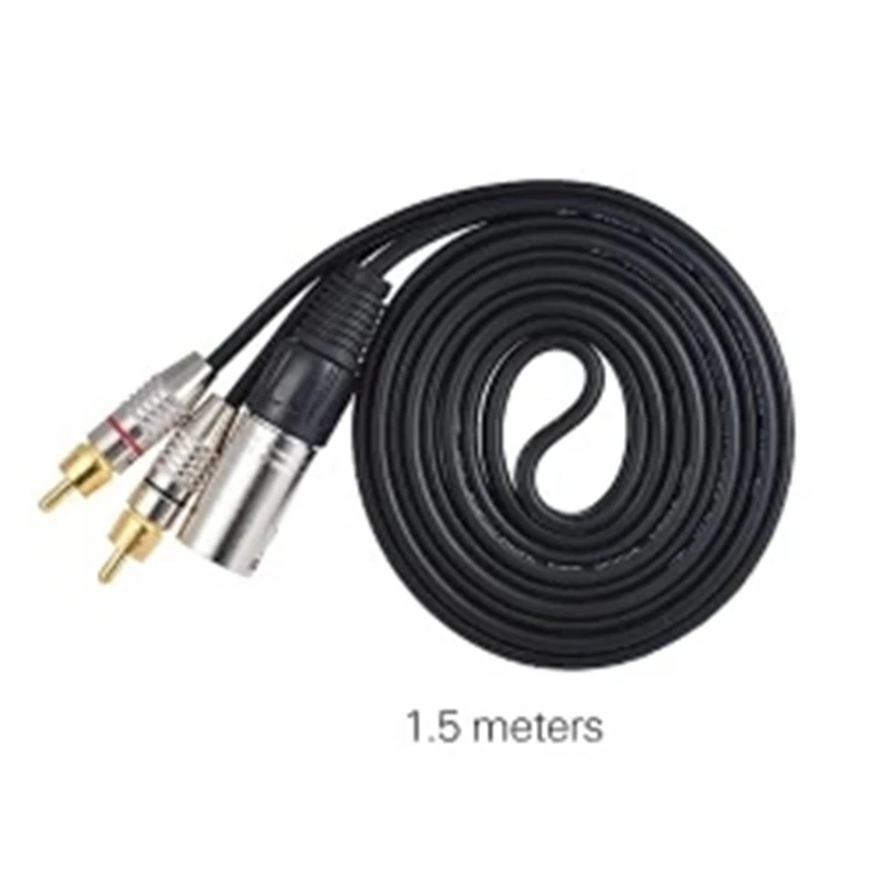 1 XLR штекер 2 RCA штекер стерео аудио кабель Разъем Y разделительный провод шнур(1,5 м/футов) для микрофона микшерный пульт Amp