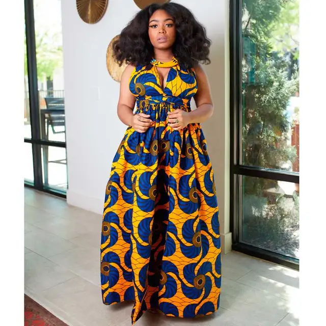 Abimbola Maxi Sleeveless African Dresses - Image 2