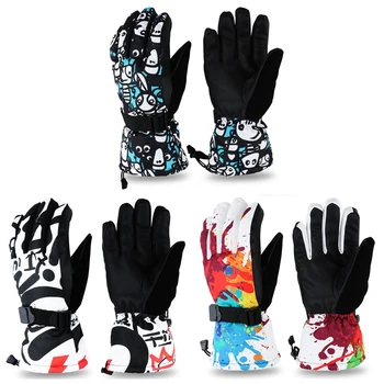 

Anti Skid Wear Resistant Riding Ski Gloves Mountain Skiing Snowmobile Waterproof Windproof Fleece Snow Motorcycle Gloves