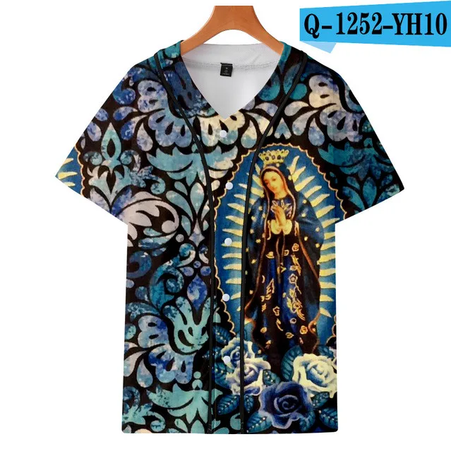 Our Lady Of Guadalupe Virgin Mary Mexico Mexican t-shirt tops 4xl harajuku t shirt baseball tshirts streetwear Summer Jacket