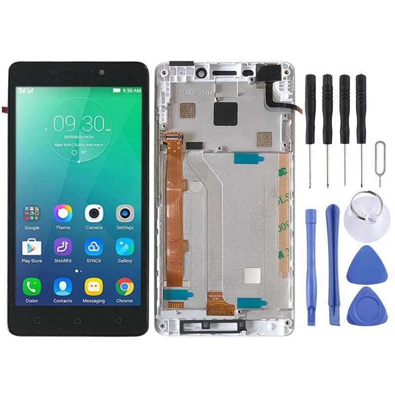 ЖК-экран и дигитайзер в сборе с рамкой для Lenovo Vibe P1m P1ma40 P1mc50 (белый) | Мобильные