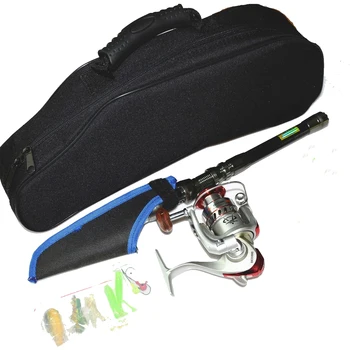 

2.1m Carbon Fiber Telescopic Spining Rod Fishing Rod and Fishing Reel Set Line Lures Fishing Tackles Bag Combo