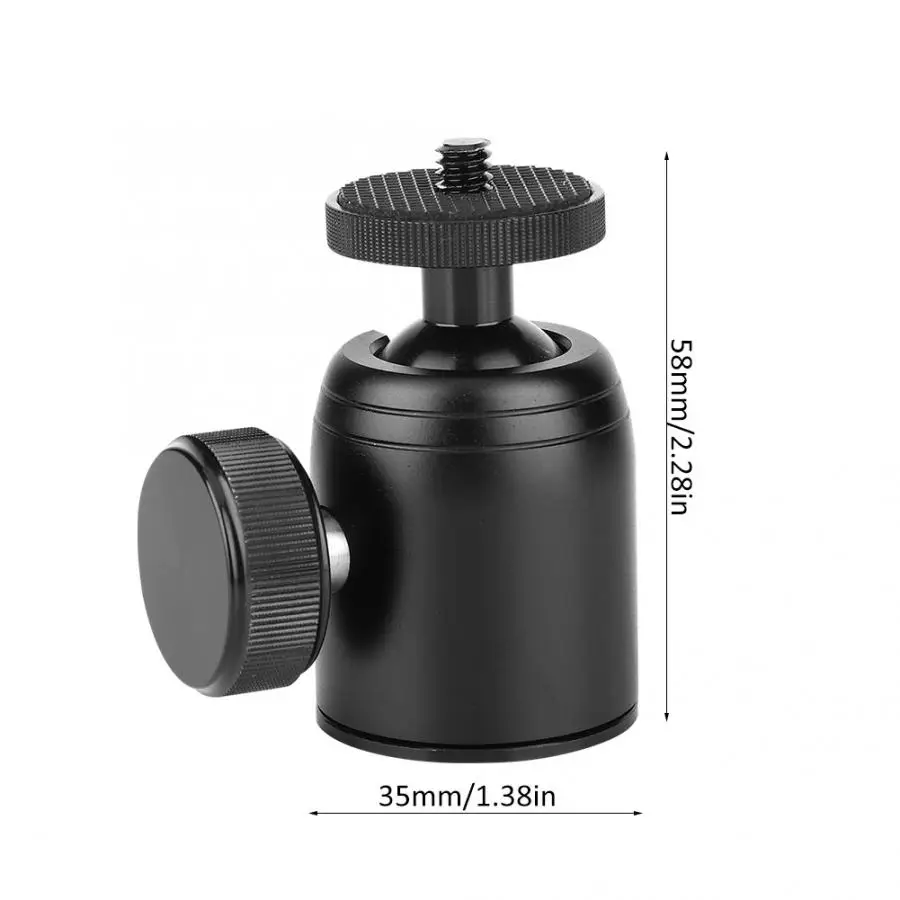 Tripod Ball Head 360 Degree Rotatable Mini Tripod Monopod Panoramic Ball Head 1/4 Inch Mount for SLR Camera 2KG Load Bearing