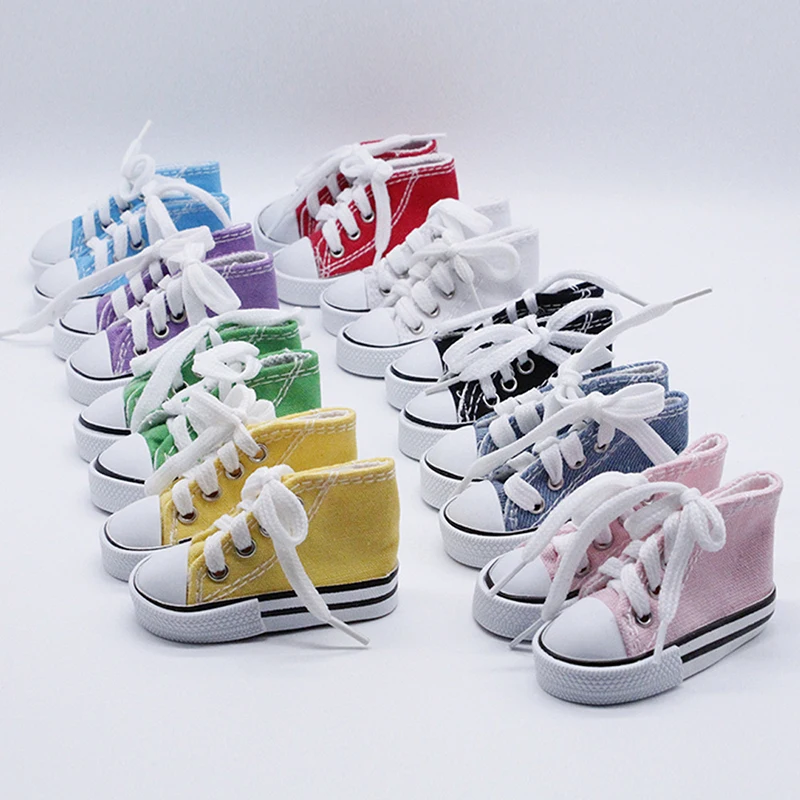 1Pairs 7.5cm Doll Sneakers Canvas Shoes For 1/3 1/4 BJD Dolls SD16 inch Sharon doll Boots doll shoes