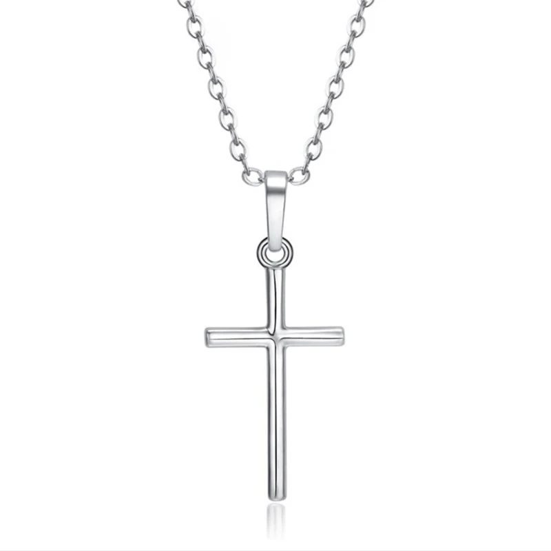 Simple Fashion Cross Chain Necklace For Women Men Luxury Ladies Gold Jewelry Pendant Necklaces Crucifix Christian Ornament Gifts