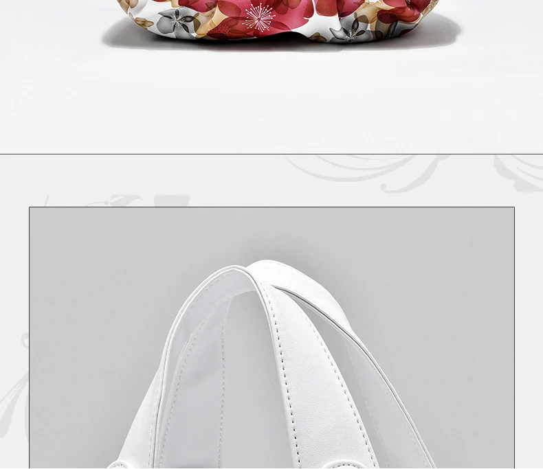 2022 Fashion Women Shoulder Bags Printed Flowers Ladies Messenger Bag Designer Luxury Brand High Quality Leather Ladies Handbag