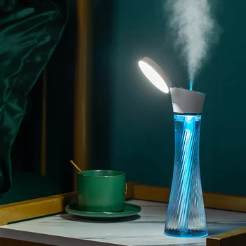 

Negative Air Ion Humidifier USB Rechargeable Ultrasonic Aroma Essential Oil Diffuser Romantic with Color Night Lamp Mist Maker