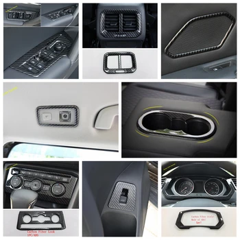 

Lapetus Carbon Fiber Look Interior Refit Kit Dashboard Frame / Air AC Panel Cover Trim For Volkswagen VW Tiguan MK2 2016 - 2020