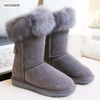 

Australia's top quality snow boots in 2019, real sheepskin, 100% natural wool, women's shoes in the middle tube, five colors