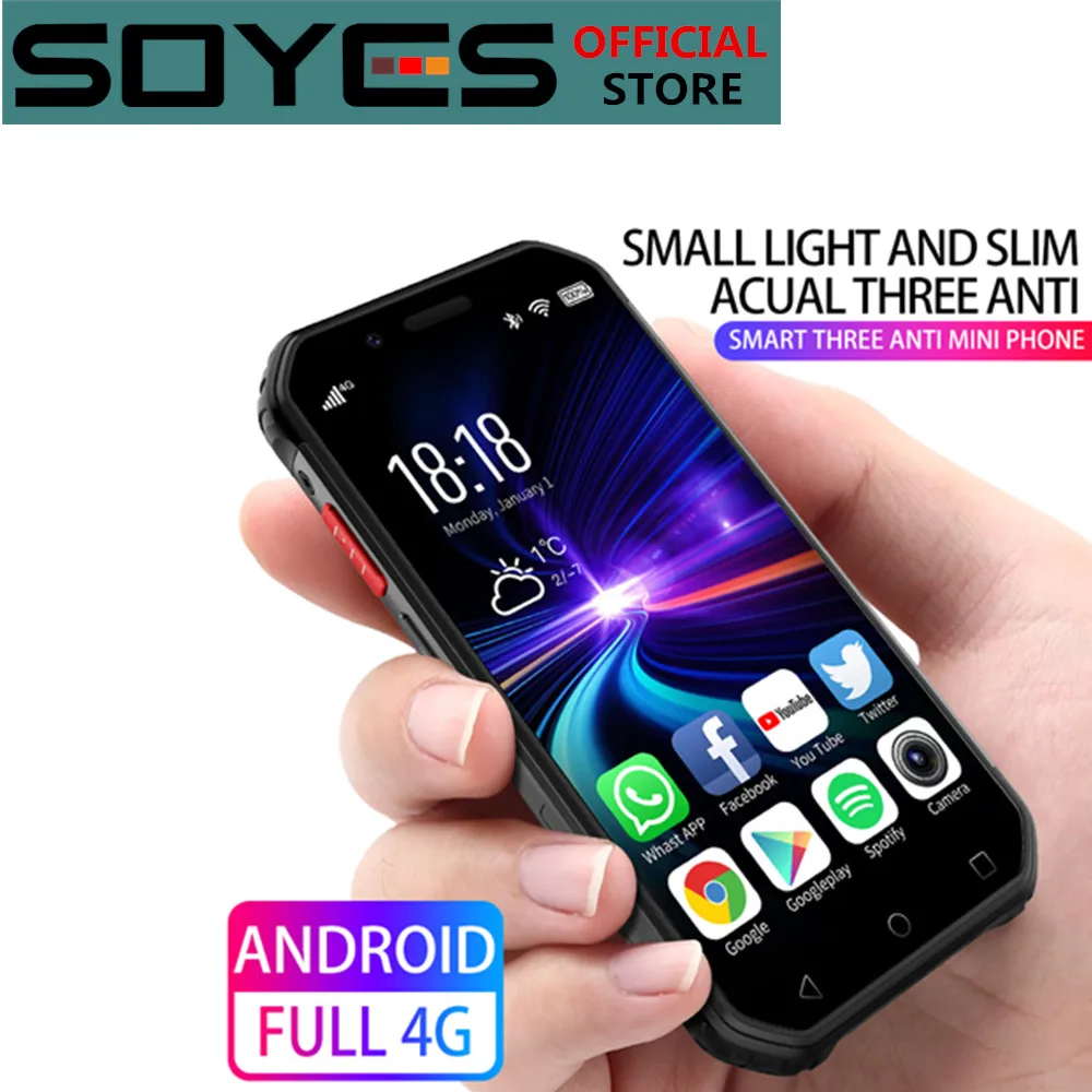 Водонепроницаемый мини-смартфон Soyes S10 3 ГБ + 32 MTK6737 Google мобильный сотовый телефон