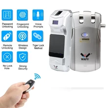 WAFU WF-018B Smart Invisible Fingerprint Remote Lock Keyless Entry Door Lock Security Anti-theft Locks with Fingerprint Keypad