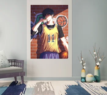 

[Self-Adhesive] 3D Slam Dunk 879 Japan Anime Wall Stickers Mural Decal Wall Murals AJ WALLPAPER Belly