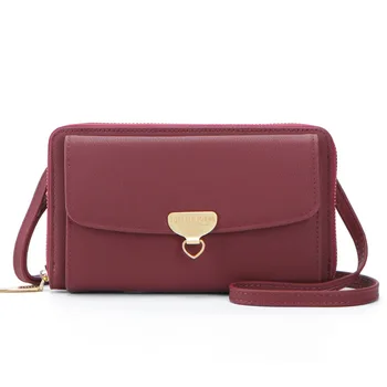 

Explosion style women's zipper handbag large capacity chain bag fashion long card holder wallet coin purse Mobile phone bag