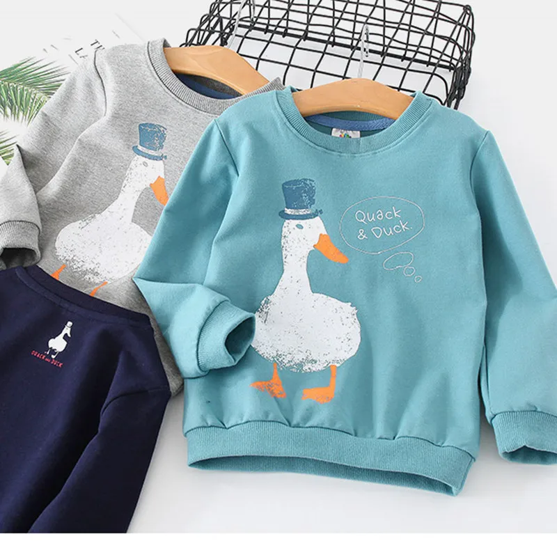 Spring Autumn Korea Style 2 3 4 6 8 10 Years Children's Birthday Long Sleeve Cartoon Animal Print Kids Baby Boy Sweatshirt kids sweater,kids hoodie sweatshirts