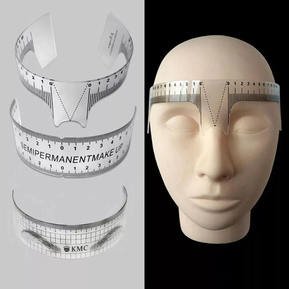 

1PC Semi Permanent Eyebrow Ruler Eye Brow Measure Tool Reusable Eyebrow Guide Ruler Microblading Calliper Makeup Stencil