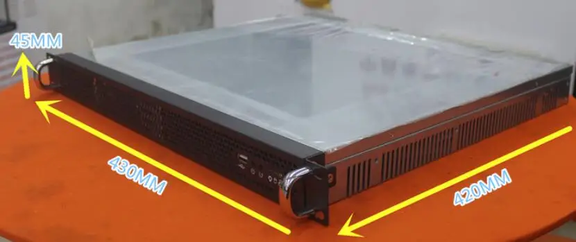 Встроенный 1U ipc Шасси 1U rackmount корпус глубина 420 мм для Micro MINI ITX 17*17 см материнская плата сервер межсетевой экран для компьютера
