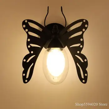 

LED Butterfly Wall Light Creative Retro Iron Butterfly Wall Lamp Bedside Lamp Aisle Lamp Corridor Lamp Indoor Lamp Wall Lights