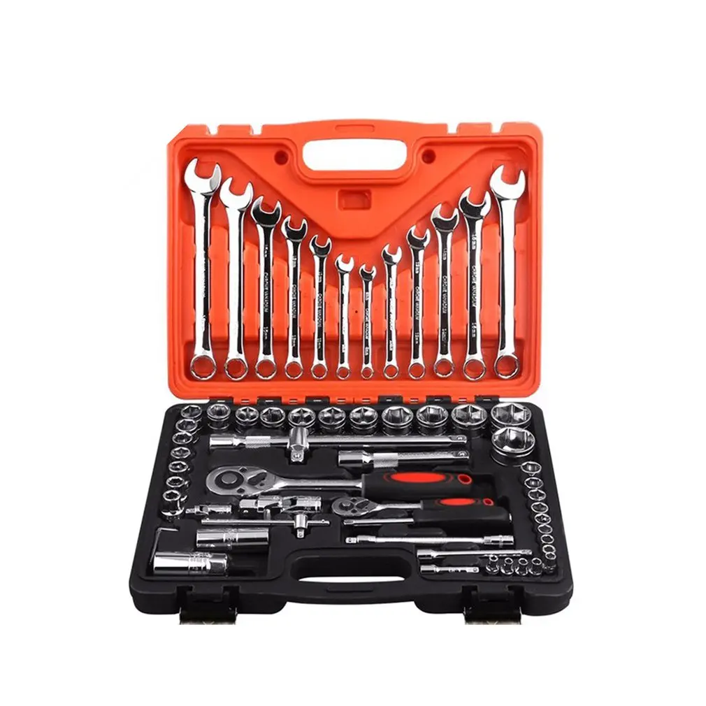 

61Pcs Wrench Socket Spanner Screwdriver Combination Set Tool for Household Motorcycle Car Repair Hand Tools