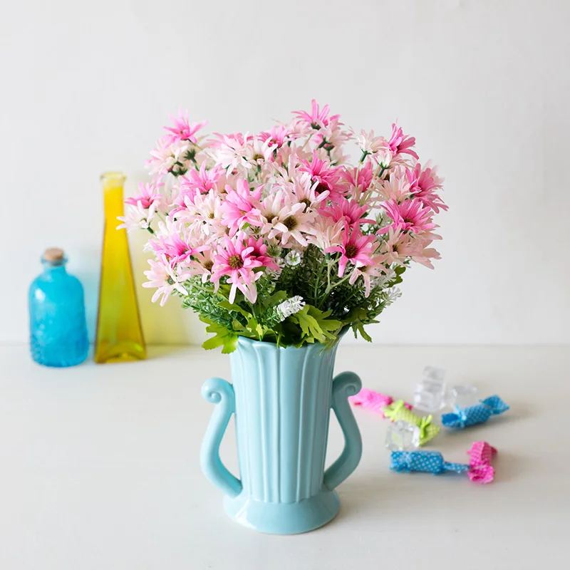 

6forks 18 head African Chrysanthemum Autumn Fake Rose Flower Artificial Flower For Wedding DIY Party Decoration Home Room Decor