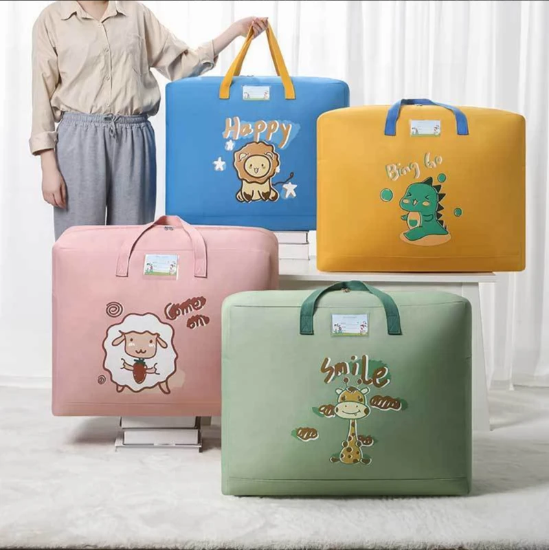 Children's Cartoon Quilt Storage Bag Large-Quilt Bag Portable Clothes Doggy Luggage Household Sorting Bags