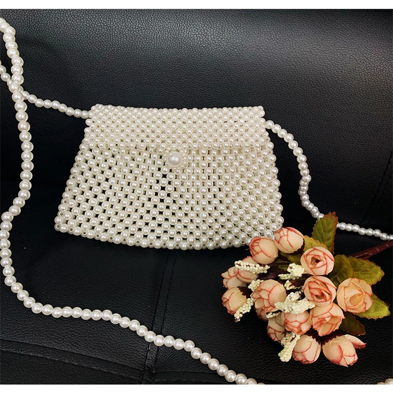 Fashion Imitation Pearls For Women/Girls INS Handmade Big Handbag Elegant Party Birthday Gifts