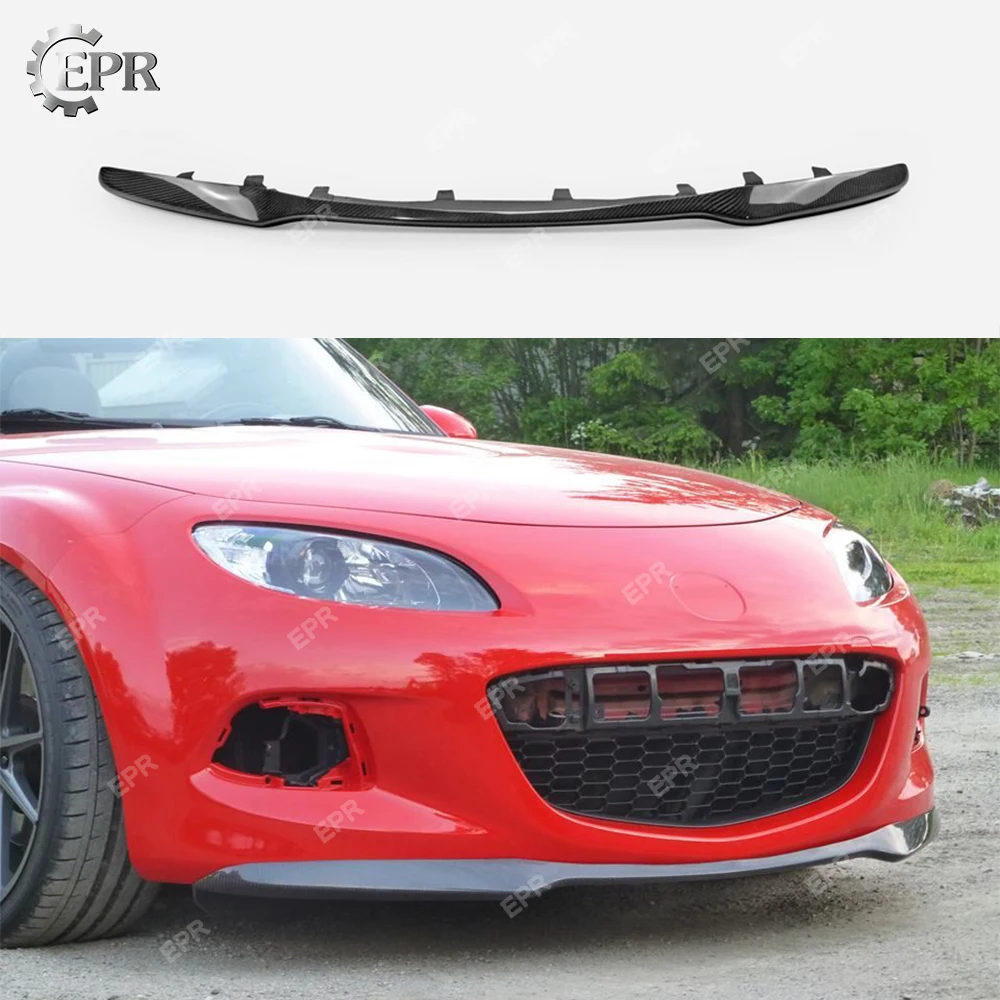 Carbon/Glass Fiber Front Lip For Mazda MX5 Roaster Miata NC FRP Club Front Lip (Fits NC3 only) Body Kit Tuning For MX5 Racing Carbon/Glass Fiber Front Lip For Mazda MX5 Roaster Miata NC FRP Club Front Lip (Fits NC3 only) Body Kit Tuning For MX5 Racing