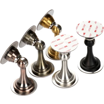

1 Unids Dual purpose Self-Adhesive door stopper Windows Doors protecter magnet door stop stainless steel furniture hardware