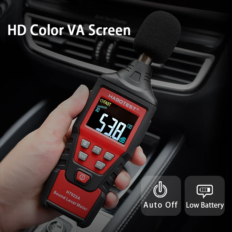 Habotest HT622A цифровой измеритель уровня звука регистратор 30 ~ 130 дБ диагностический