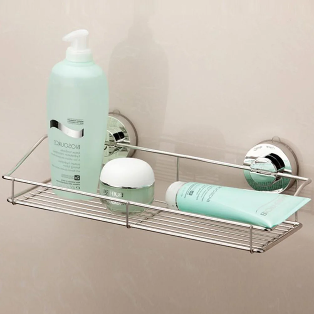 Suction Shower Basket Shelf Caddy Soap Holder Bath Organizer For