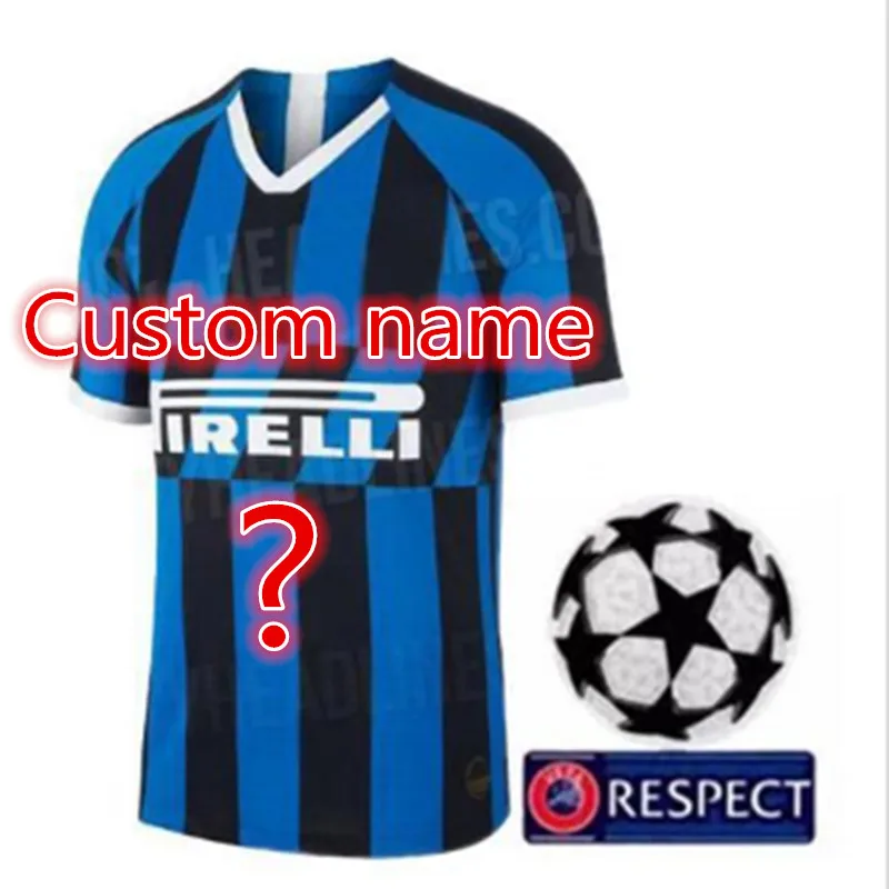 Футболка для футбола для взрослых Inter Milan Series A patch, футболка для футбола LUKAKU home Out, размер S-4XL, Футбольная Футболка для футбола inter milan - Цвет: shirt