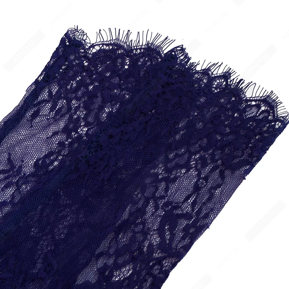 Women Classy V Neck Ruched Lace Sexy See Through