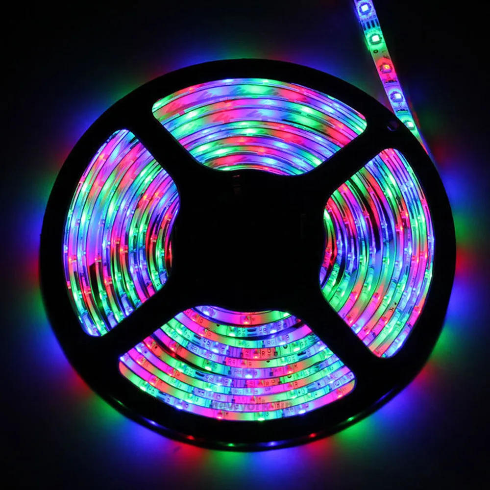 Strip Lamp 10M RGB 3528 12V DC 600 Led SMD Light strip Flexible Lamp+44 key IR Remote Controller Non WaterproofF1205 | Лампы и