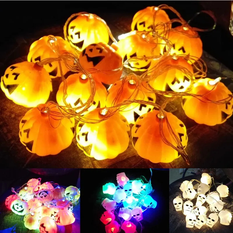 

XYXP Halloween decorative lights string, hoe / pumpkin LED string garden family party decoration holiday string lights