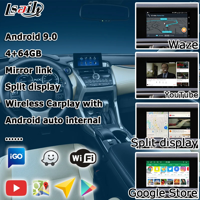 Android / carplay коробка интерфейса для Lexus NX200t NX300h NX300 NX 2015 2019 и т. Д. видео интерфейс GPS