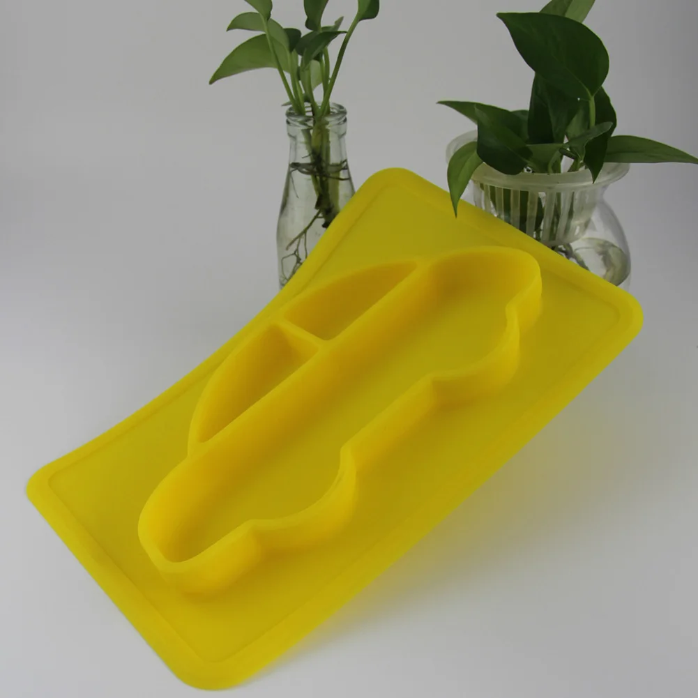 Non-slip Silicone Tray Car Model Cute Mat One-Piece Feeding Bowl Fruit Dining Plate Tableware Toddle Strong Suction Food Dishes
