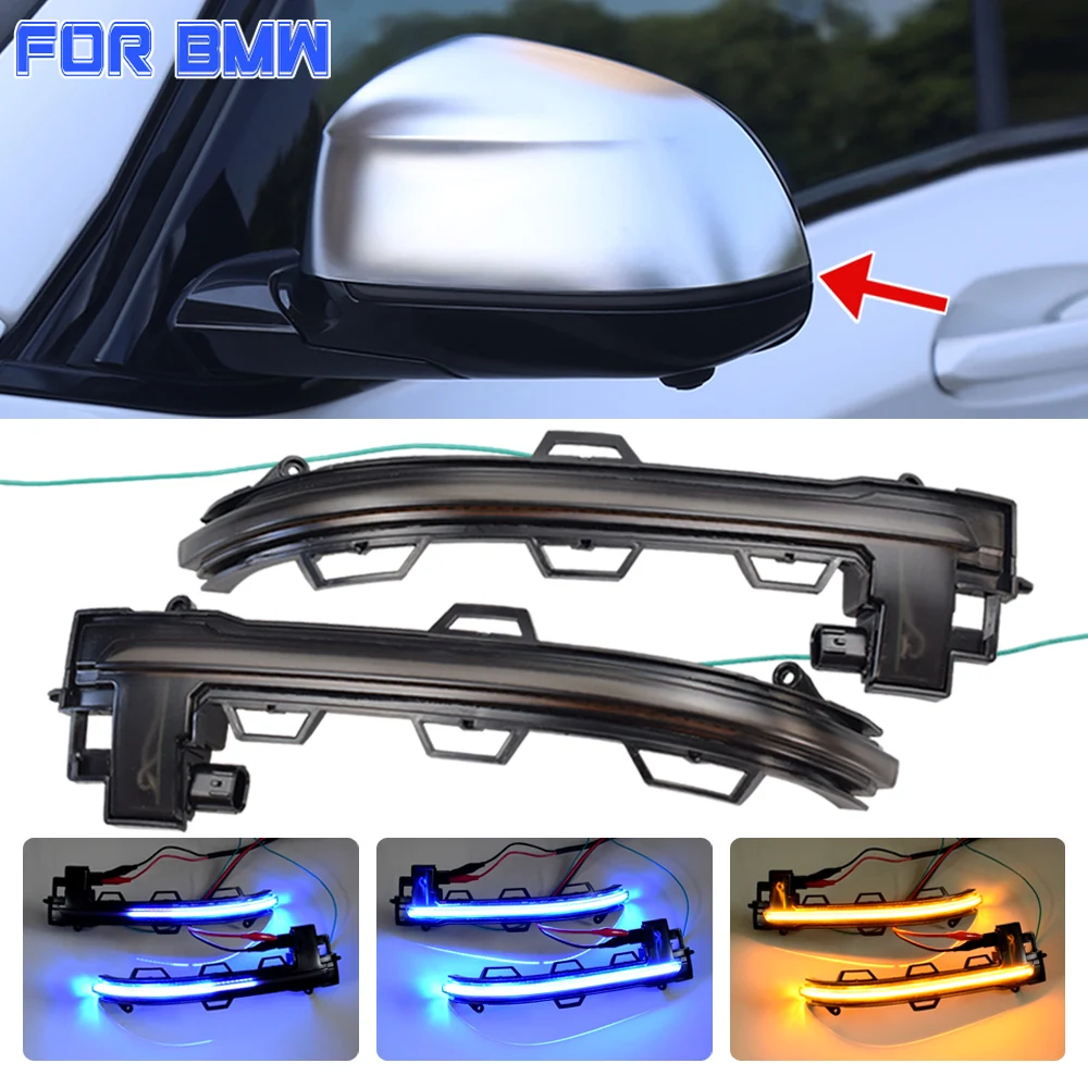 

Water Blink Dynamic Flowing Side Mirror LED Turn Signal Light For BMW X3 X4 X5 X6 X7 G01 G02 G05 G06 G07 2018 2019 2020