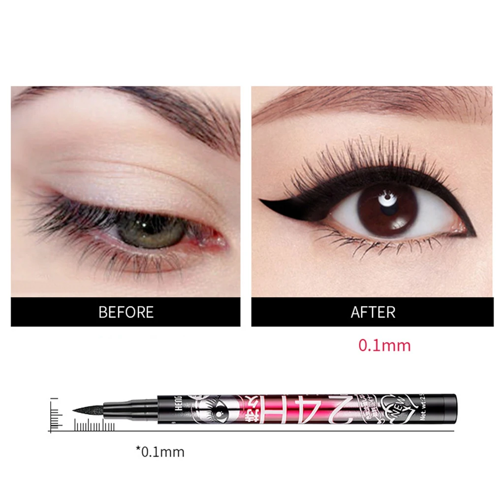 Matte Black Liquid Eyeliner Long Lasting Non Smudge Cat Eyes Definer 2.5g