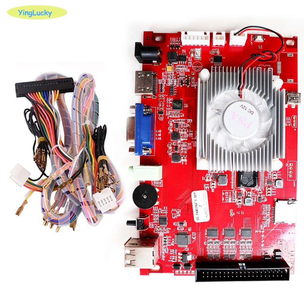 key 7--wiring-2.8mm Pandora BOX 3D ключ 7 аркадный джойстик консоль с печатной платой 2 игрока домашнего использования контроллер 2263 игр Ретро Видео игровой автомат - Цвет: key 7--wiring-2.8mm