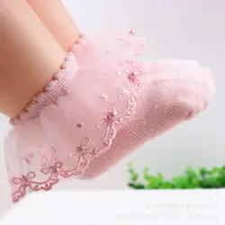 Детские кружевные носки весенне-летние детские кружевные носки принцессы с жемчужинами для девочек тонкие сетчатые носки и носки для