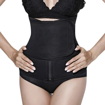 

WAIST SECRET Women Croset Zipper Slimming Body Shapers Neoprence Sauna Waist Trainer Adjustable Waist Trimmer Belt Shapewear