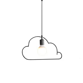 

Metal Lampshade Single Pendant Lamp Creative Hanging Cloud Ring Light Kitchen Chandelier scandinavian